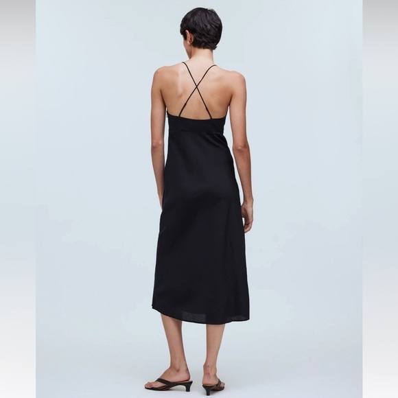 NWT Madewell The Layton Midi Slip Dress True Black Size 0 - Picture 5 of 16